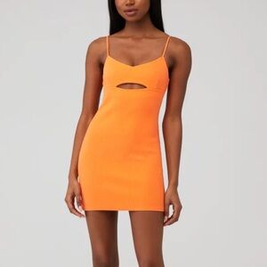 BB Dakota orange cutout mini dress Small